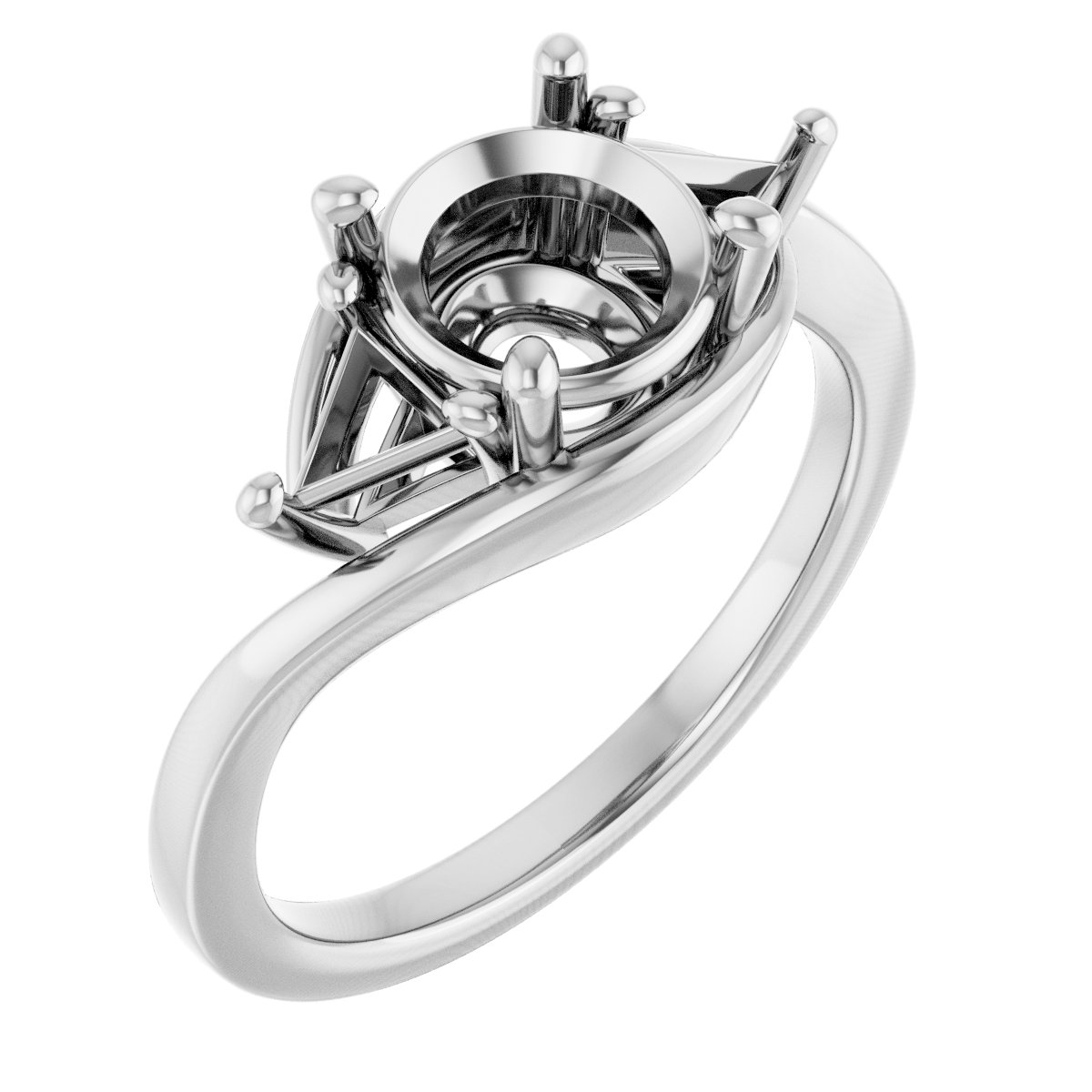 Three-Stone Bypass Engagement Ring