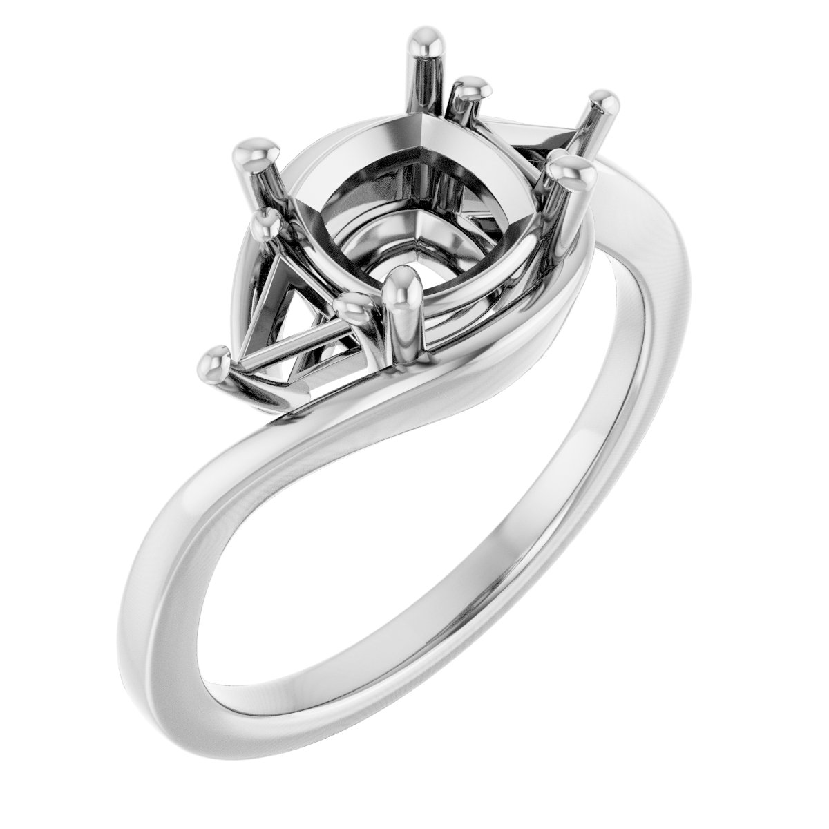 Three-Stone Bypass Engagement Ring