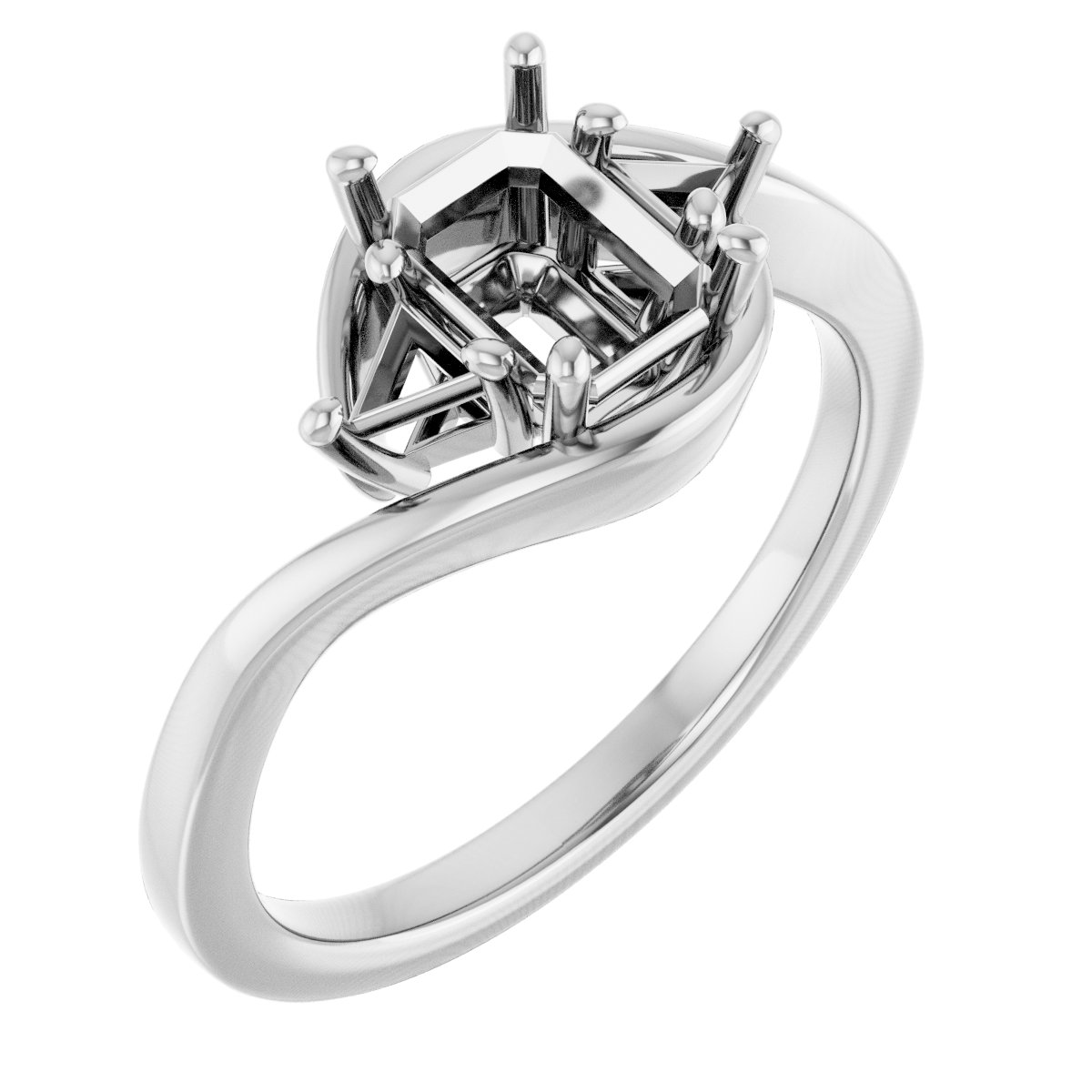 Three-Stone Bypass Engagement Ring
