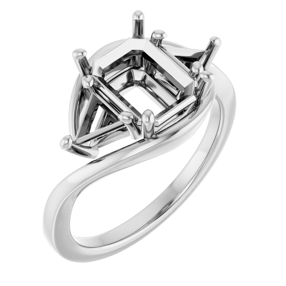 Three-Stone Bypass Engagement Ring