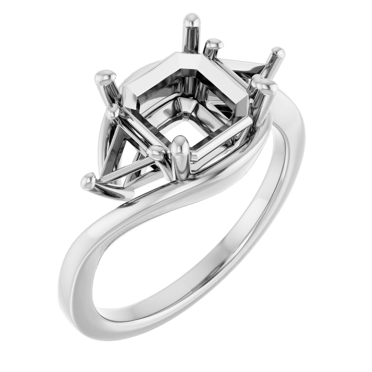 Three-Stone Bypass Engagement Ring