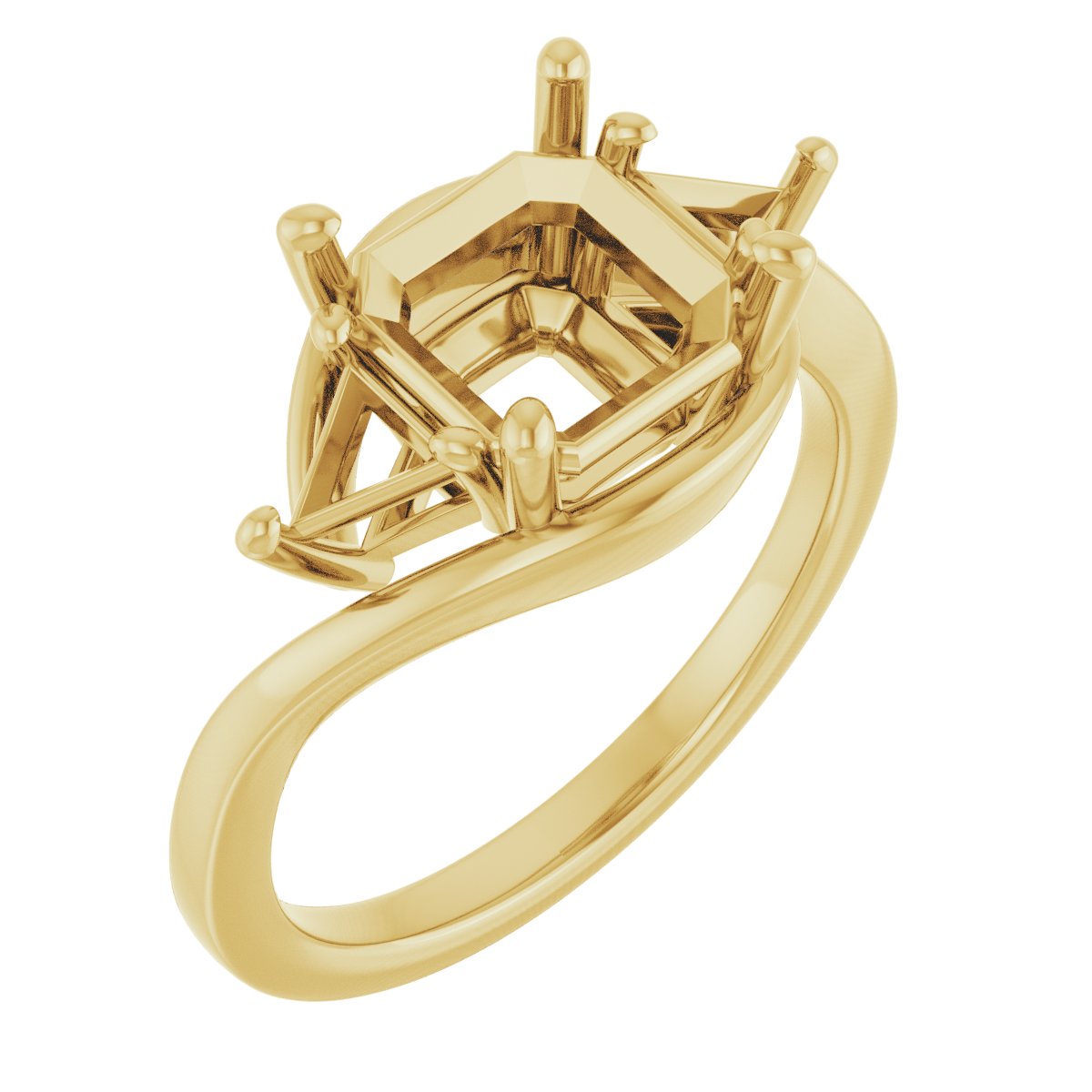 Three-Stone Bypass Engagement Ring