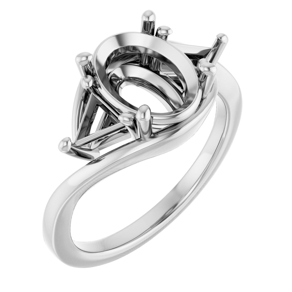 Three-Stone Bypass Engagement Ring