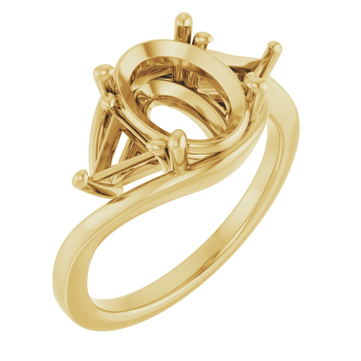 Three-Stone Bypass Engagement Ring