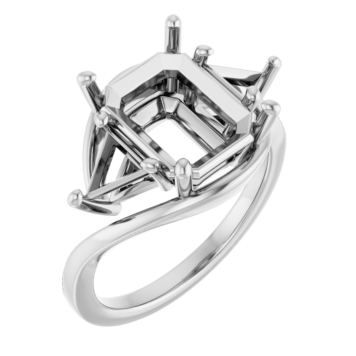 Three-Stone Bypass Engagement Ring
