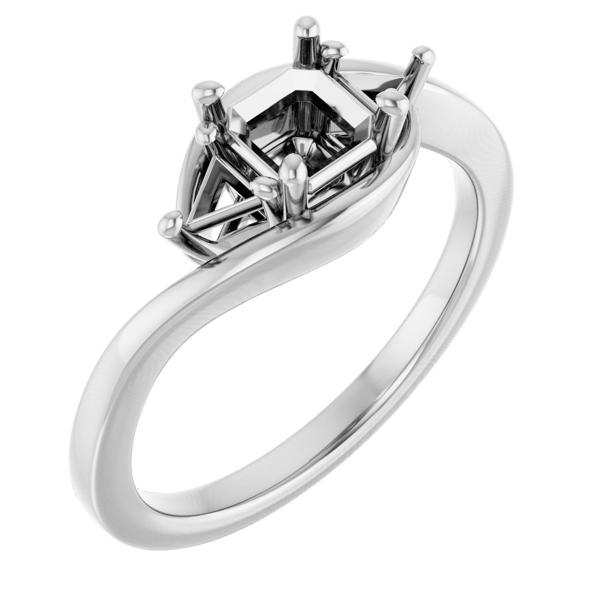 Three-Stone Bypass Engagement Ring