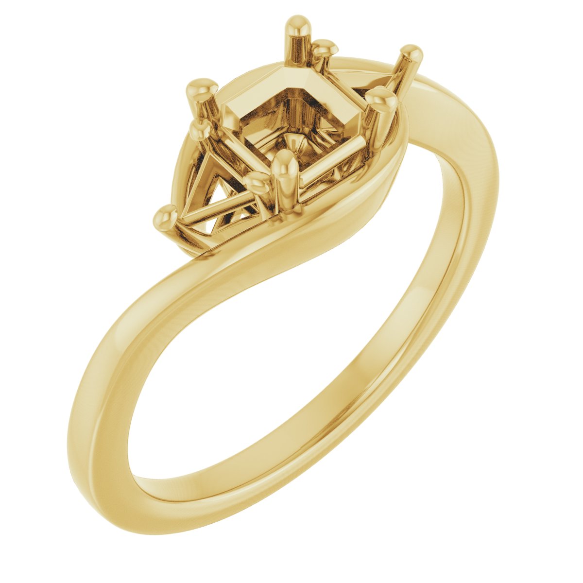 Three-Stone Bypass Engagement Ring
