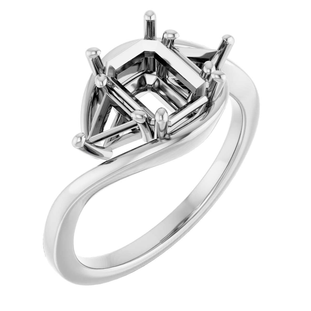 Three-Stone Bypass Engagement Ring