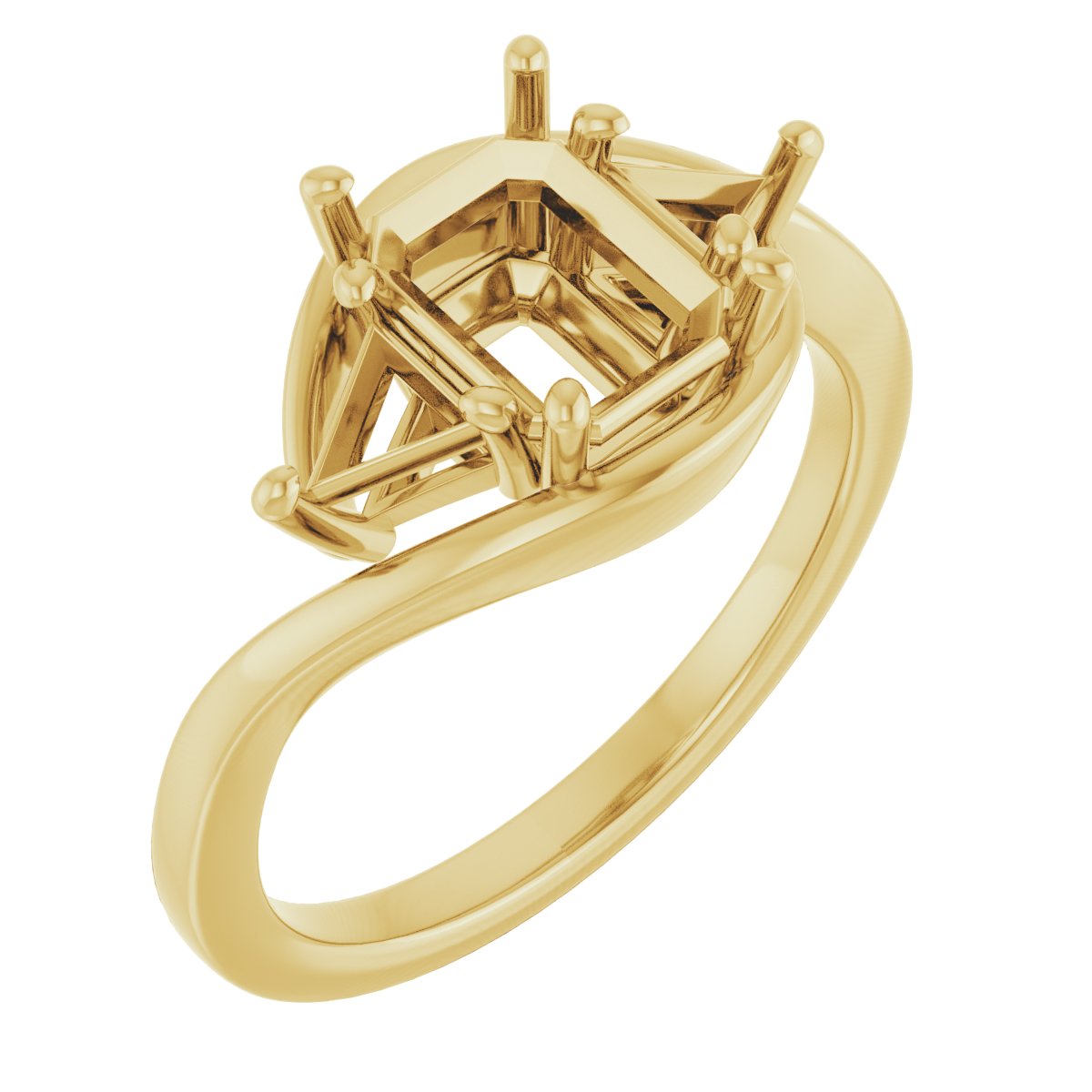 Three-Stone Bypass Engagement Ring