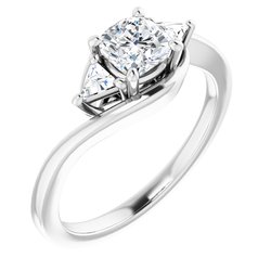 3-Stone Bypass Engagement Ring
