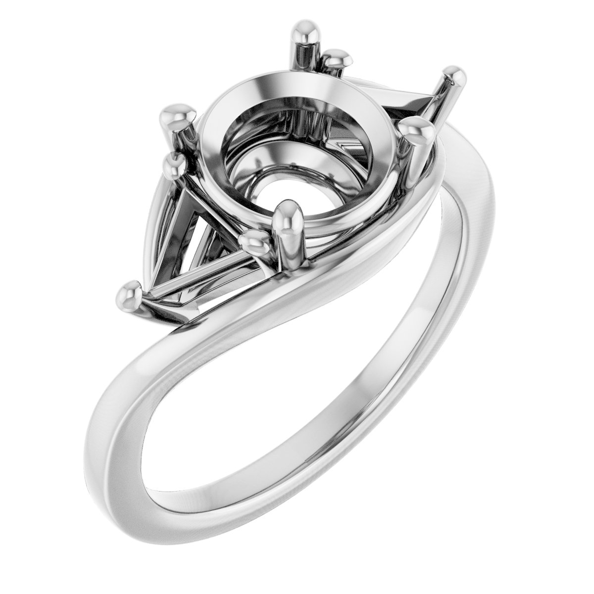Three-Stone Bypass Engagement Ring