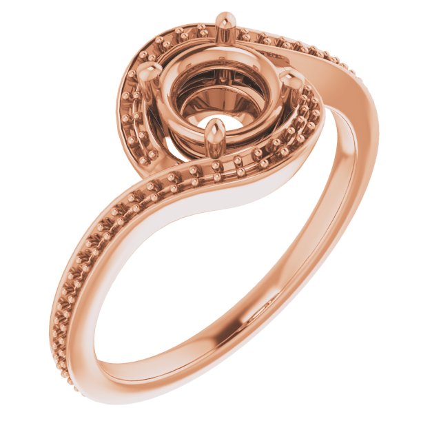 Halo-Style Bypass Engagement Ring