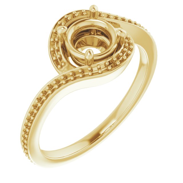 Halo-Style Bypass Engagement Ring