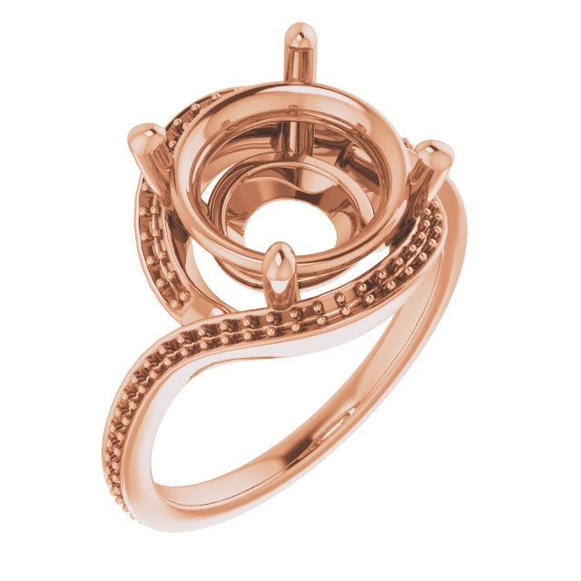 Halo-Style Bypass Engagement Ring