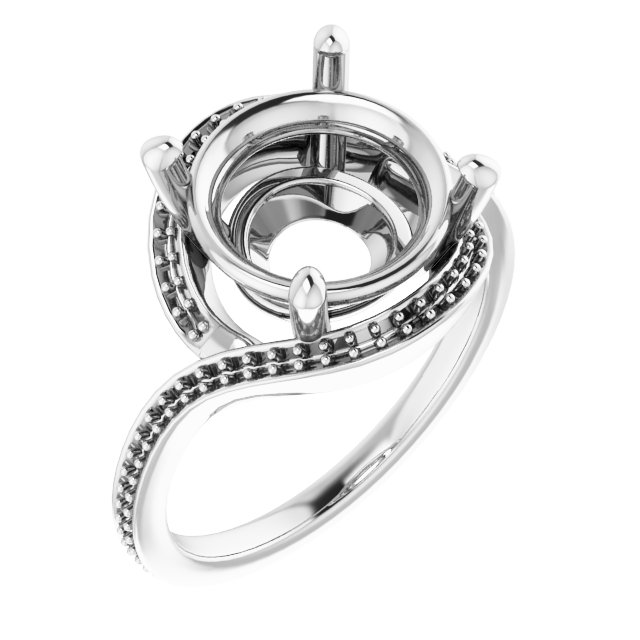 Halo-Style Bypass Engagement Ring
