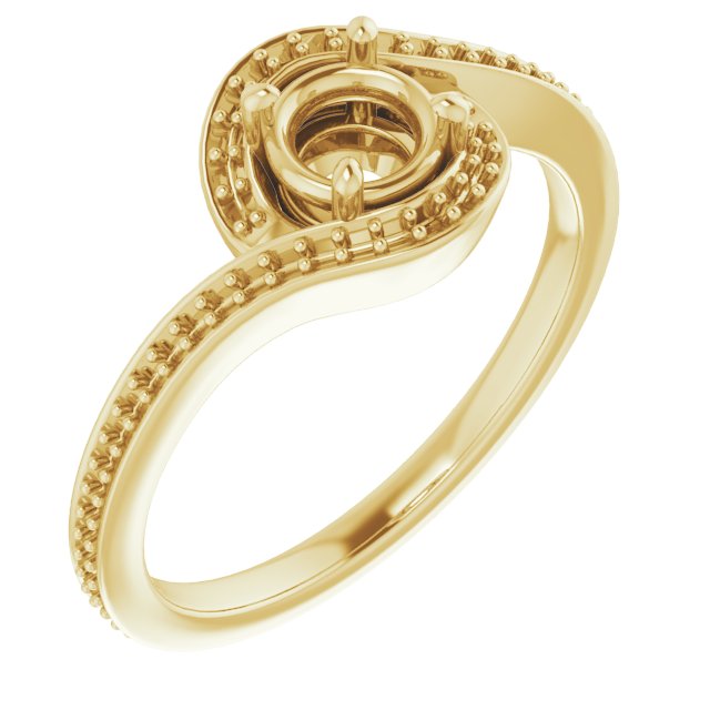Halo-Style Bypass Engagement Ring