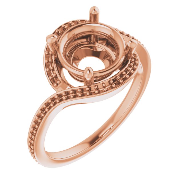 Halo-Style Bypass Engagement Ring