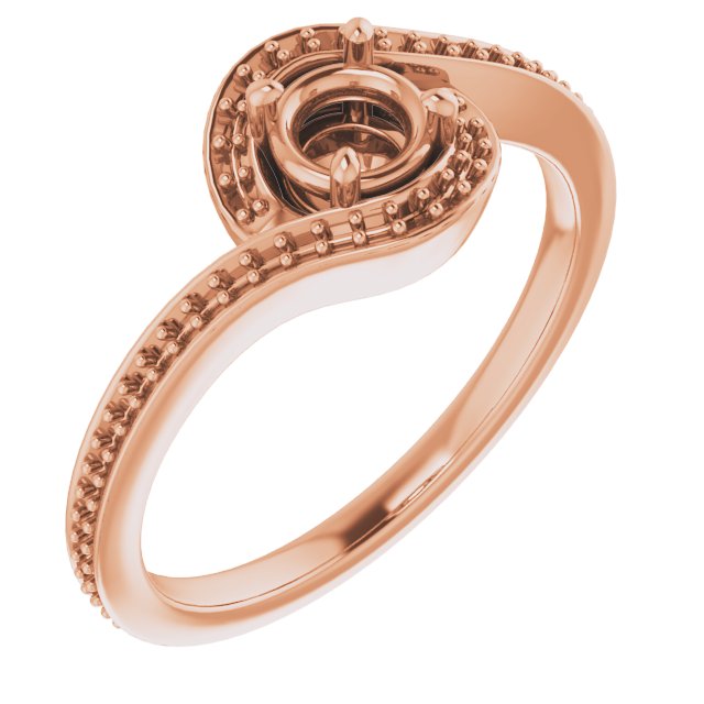 Halo-Style Bypass Engagement Ring