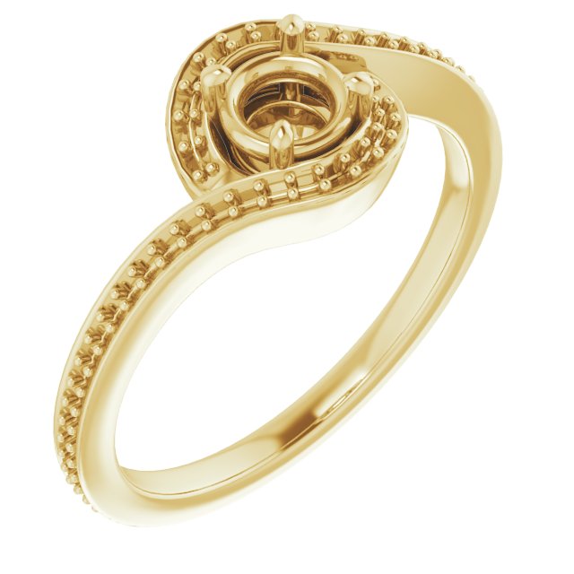 Halo-Style Bypass Engagement Ring