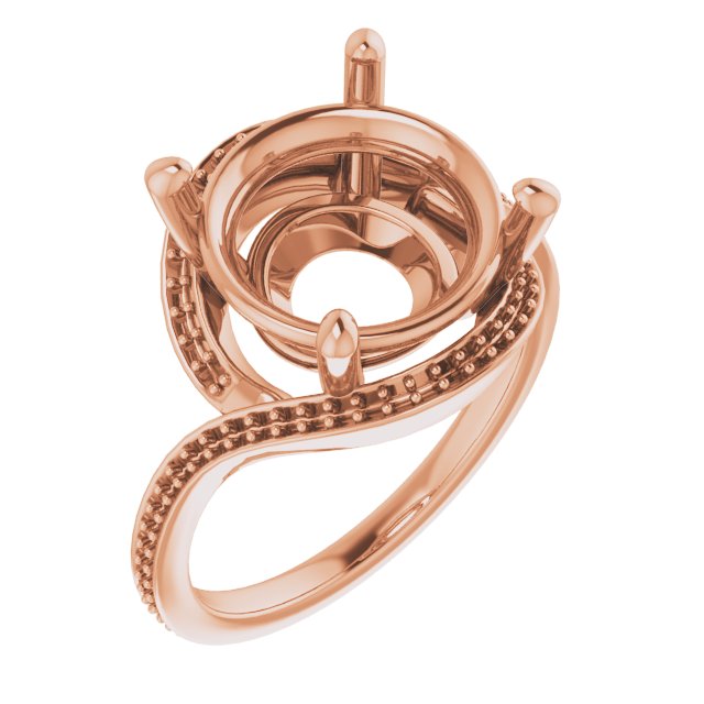 Halo-Style Bypass Engagement Ring