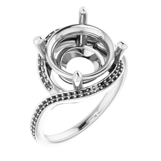 Halo-Style Bypass Engagement Ring