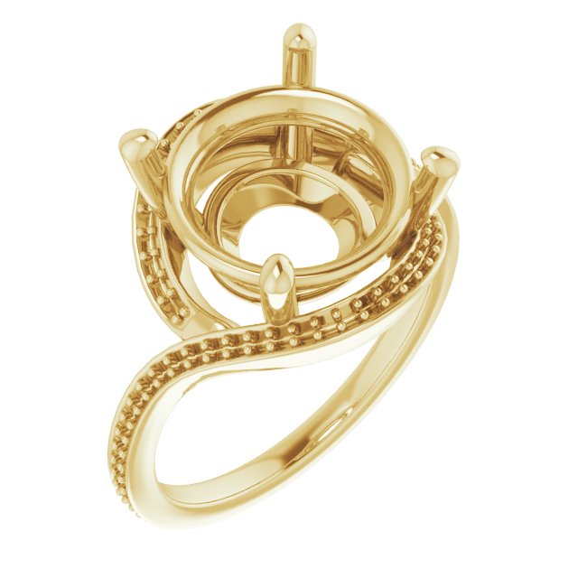 Halo-Style Bypass Engagement Ring