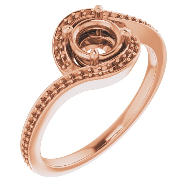 Halo-Style Bypass Engagement Ring