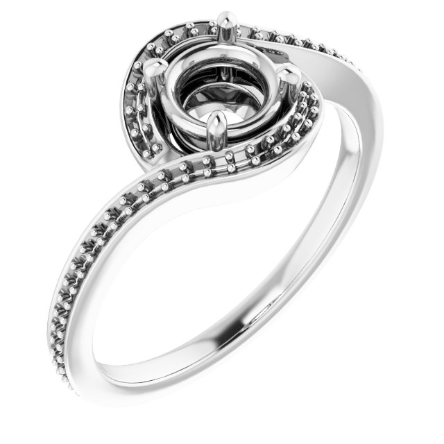 Halo-Style Bypass Engagement Ring