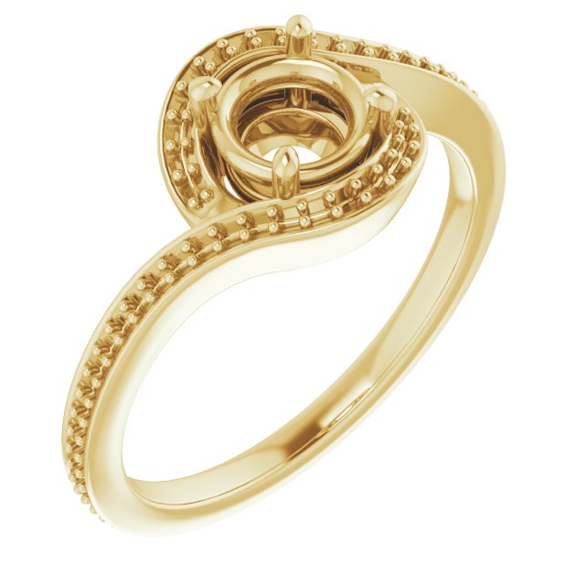 Halo-Style Bypass Engagement Ring