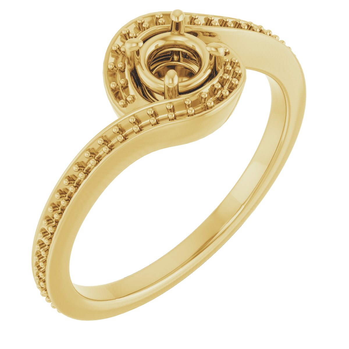 Halo-Style Bypass Engagement Ring