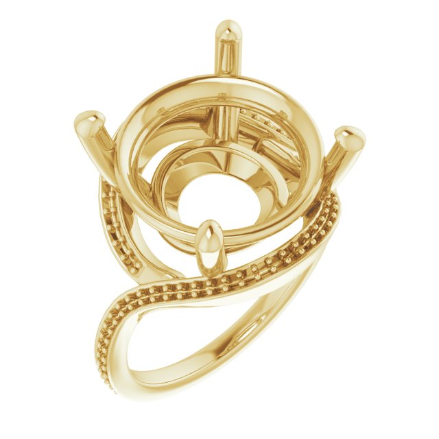 Halo-Style Bypass Engagement Ring