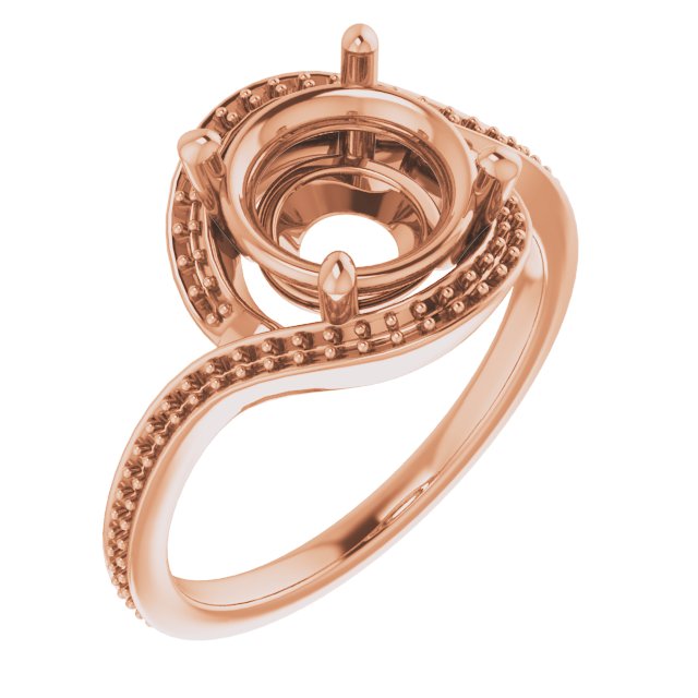 Halo-Style Bypass Engagement Ring