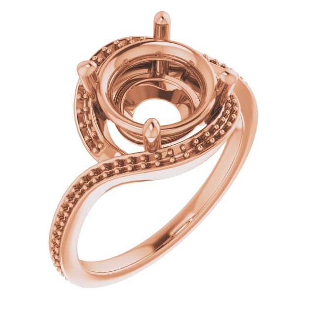 Halo-Style Bypass Engagement Ring