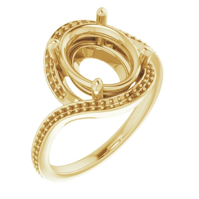 Halo-Style Bypass Engagement Ring