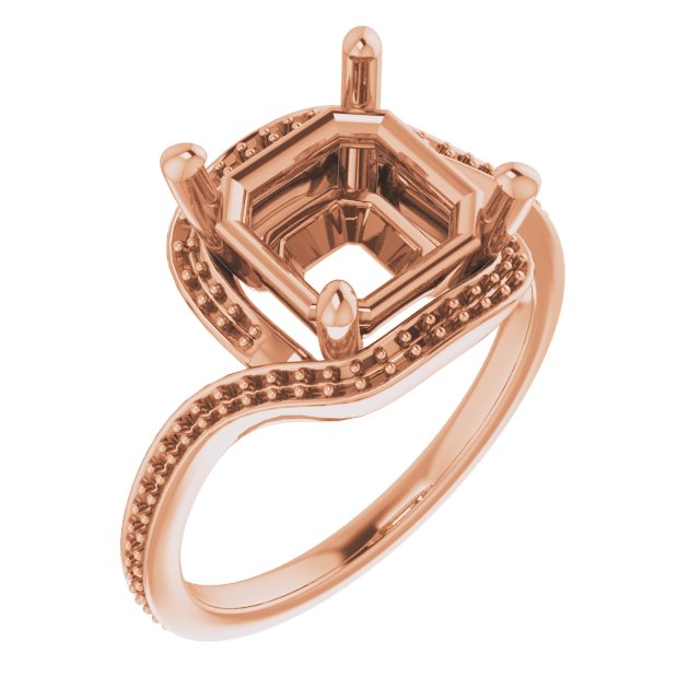 Halo-Style Bypass Engagement Ring