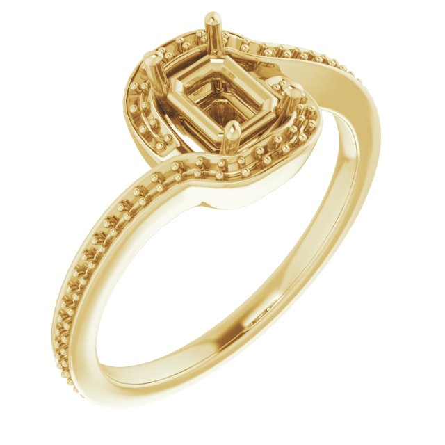 Halo-Style Bypass Engagement Ring