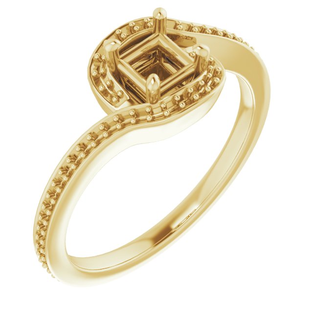 Halo-Style Bypass Engagement Ring