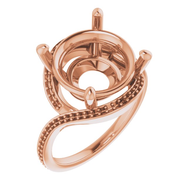 Halo-Style Bypass Engagement Ring