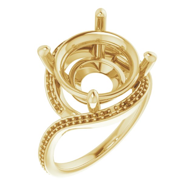 Halo-Style Bypass Engagement Ring