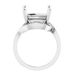 Bypass Halo-Style Engagement Ring