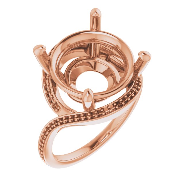 Halo-Style Bypass Engagement Ring