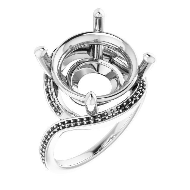 Halo-Style Bypass Engagement Ring