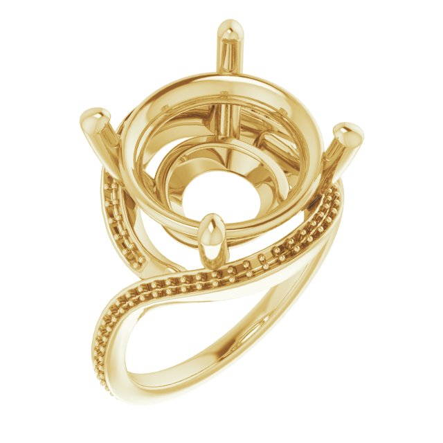 Halo-Style Bypass Engagement Ring
