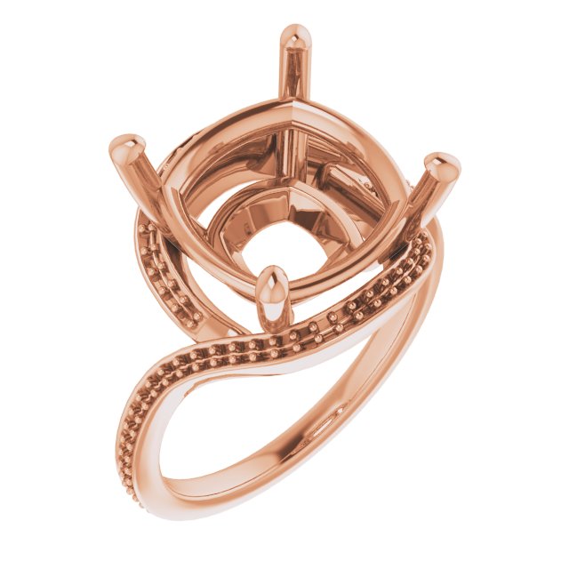 Halo-Style Bypass Engagement Ring