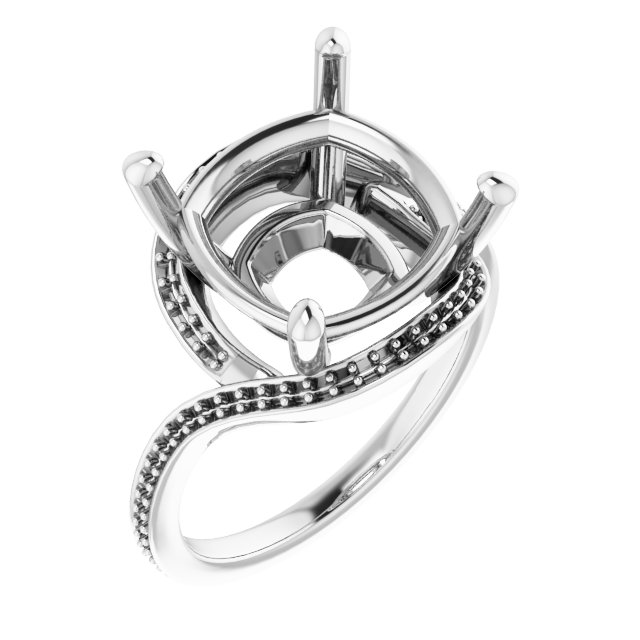 Halo-Style Bypass Engagement Ring