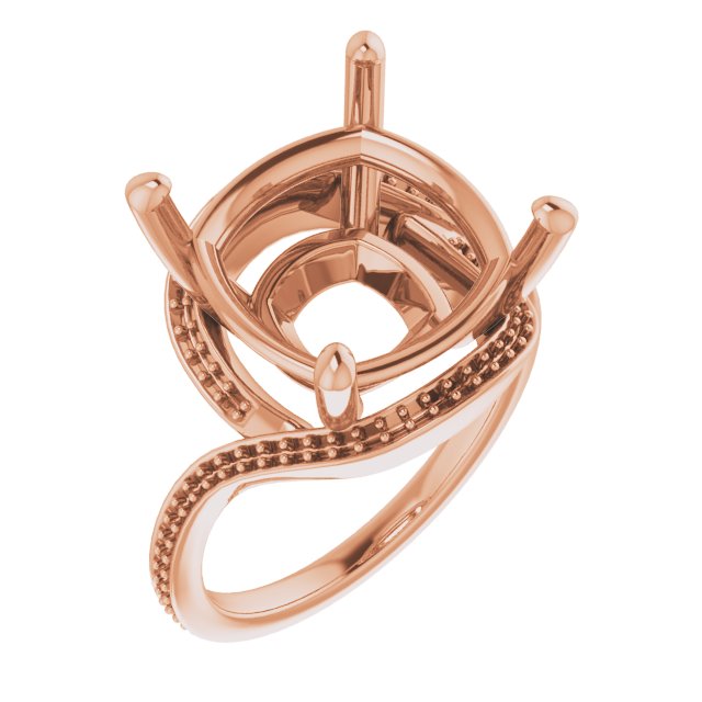 Halo-Style Bypass Engagement Ring