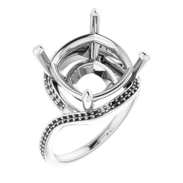 Halo-Style Bypass Engagement Ring