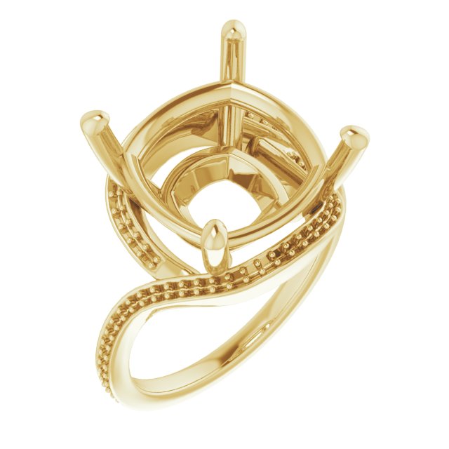 Halo-Style Bypass Engagement Ring