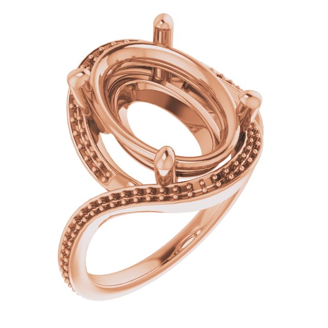 Halo-Style Bypass Engagement Ring