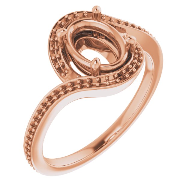 Halo-Style Bypass Engagement Ring